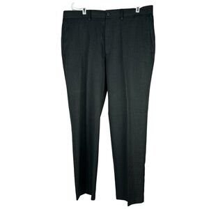 Haggar Mens Classic Fit Black Dress Pants 36X30